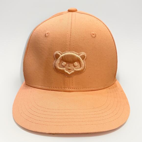 Melonwear Chicago Cubs 1979 Era Logo Budweiser Embroidered Peach Snapback Hat - Picture 1 of 9